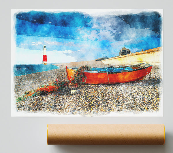 Sailboat Lighthouse 1 Poster