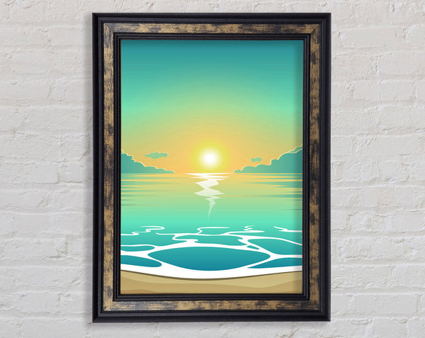 Green Calm Framed Print