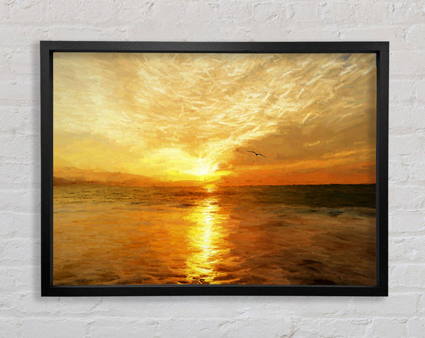 Perfekter Sonnenuntergang Ozean