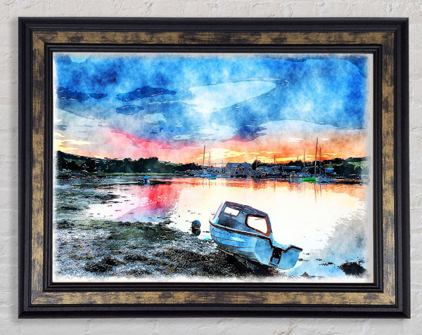 Estuary Sunset Framed Print