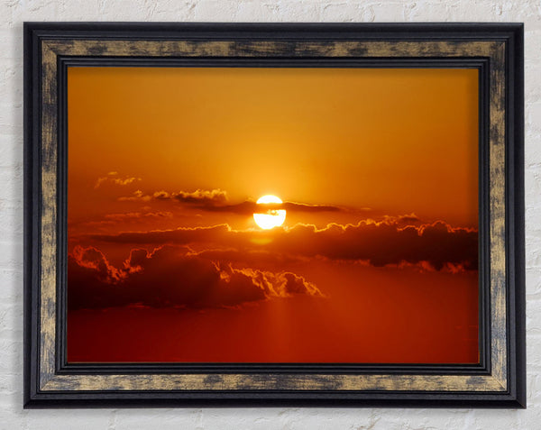 Sun In The Clouds Framed Print