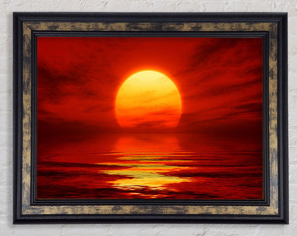 Reflections Of The Fire Sun Framed Print