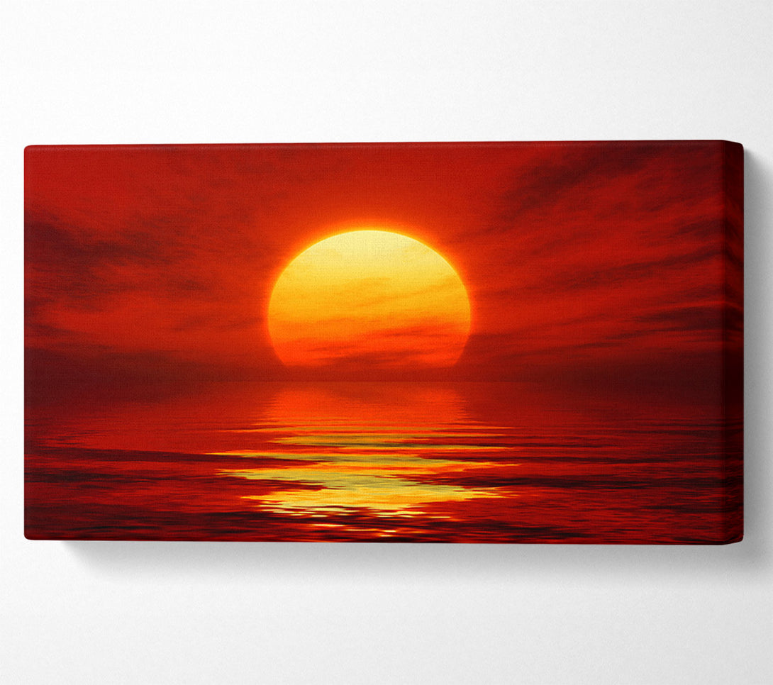  A Canvas Print of Reflections Of The Fire Sun Canvas Wall Art