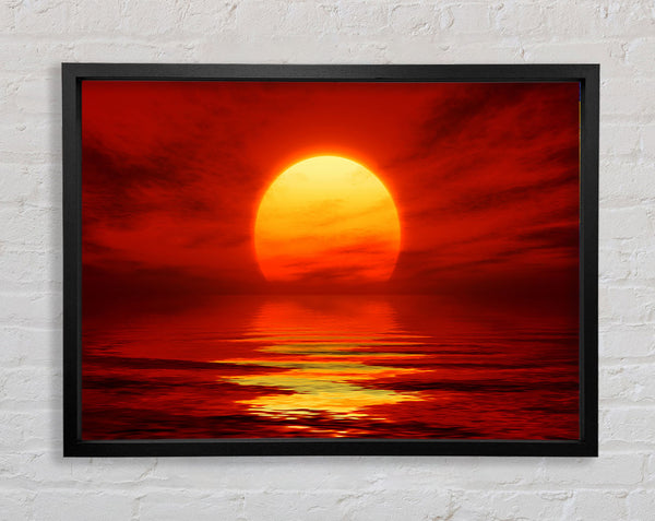Reflections Of The Fire Sun Framed Print