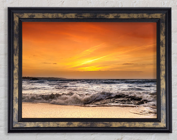 Ocean Wave Splash Framed Print