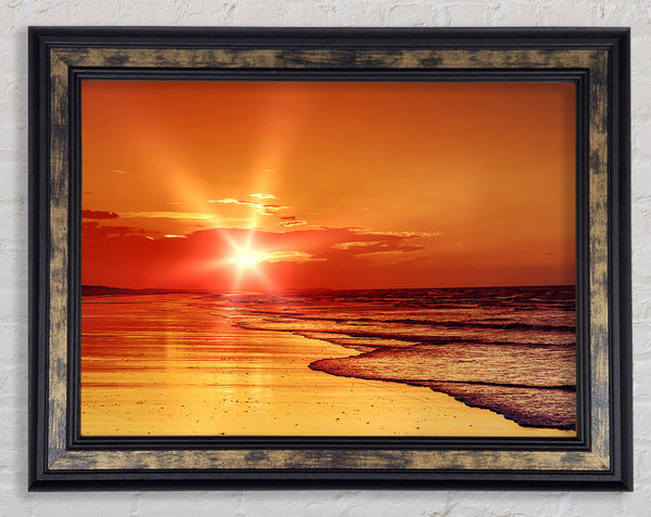 As The Sun Comes Through The Clouds Framed Print