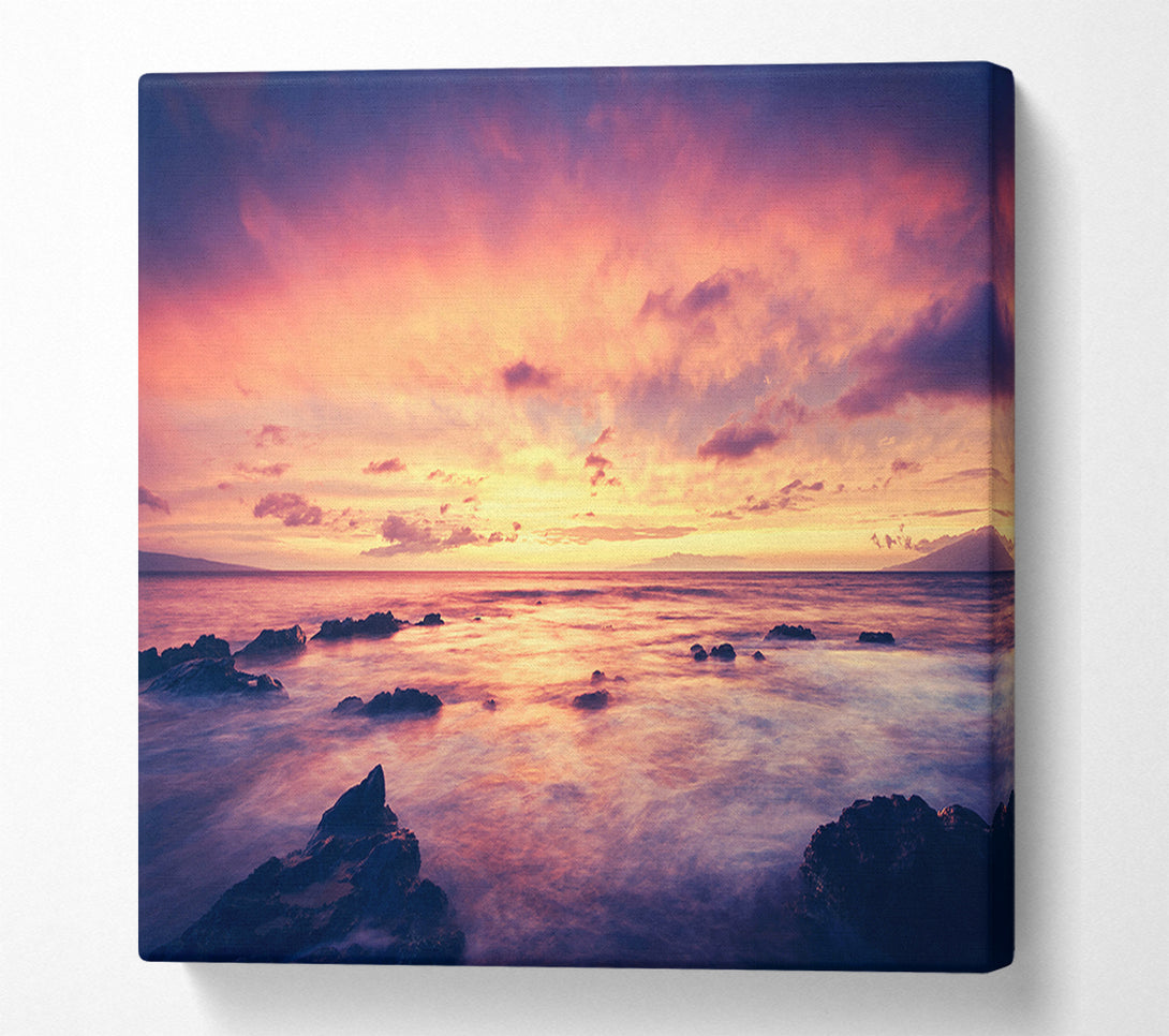  A Canvas Print of Retro Ocean Canvas Wall Art