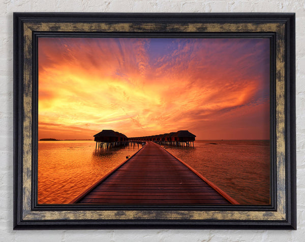 Ocean Honeymoon Retreat Framed Print