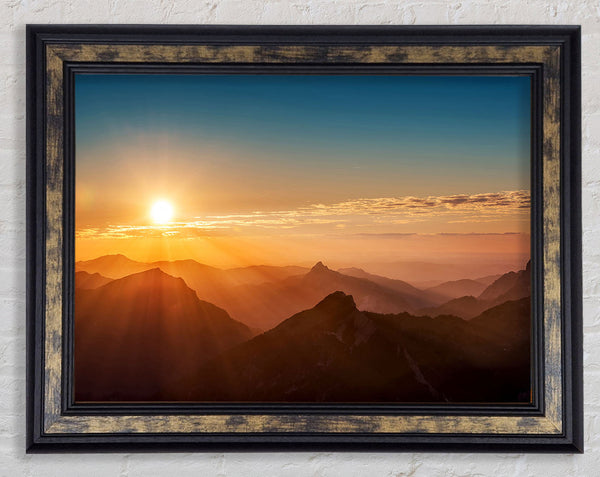 Blazing Sun Glory Framed Print