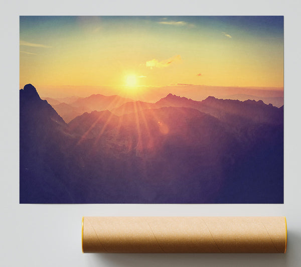 Sunrays Over The Mountains 1 Giclee Print