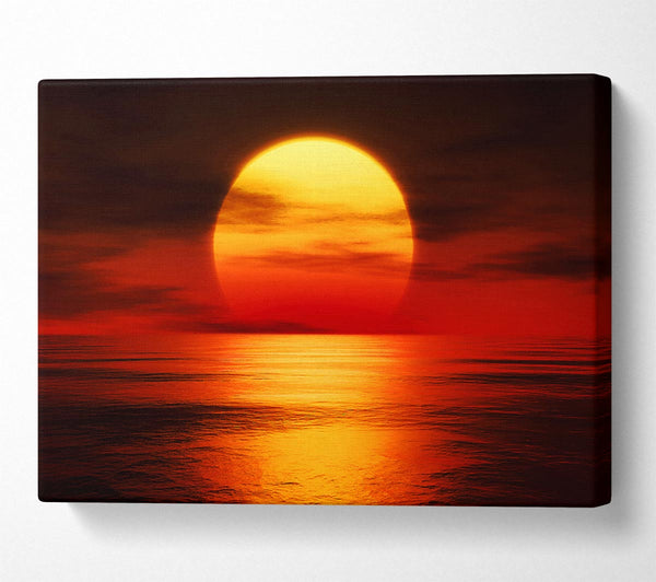 Red Fire Sky Reflections Canvas Art