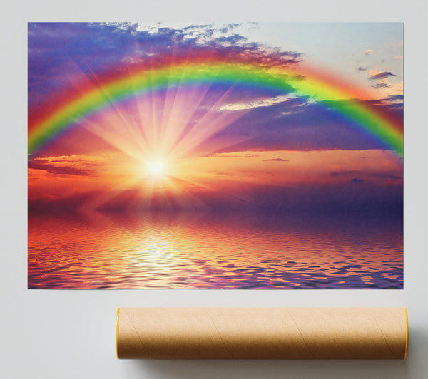 Rainbow Sun Blaze Poster