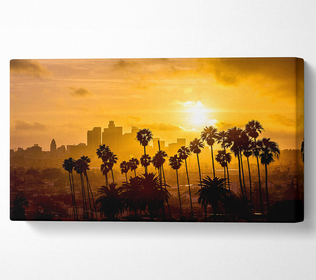  A Canvas Print of Palm Tree City Canvas Art