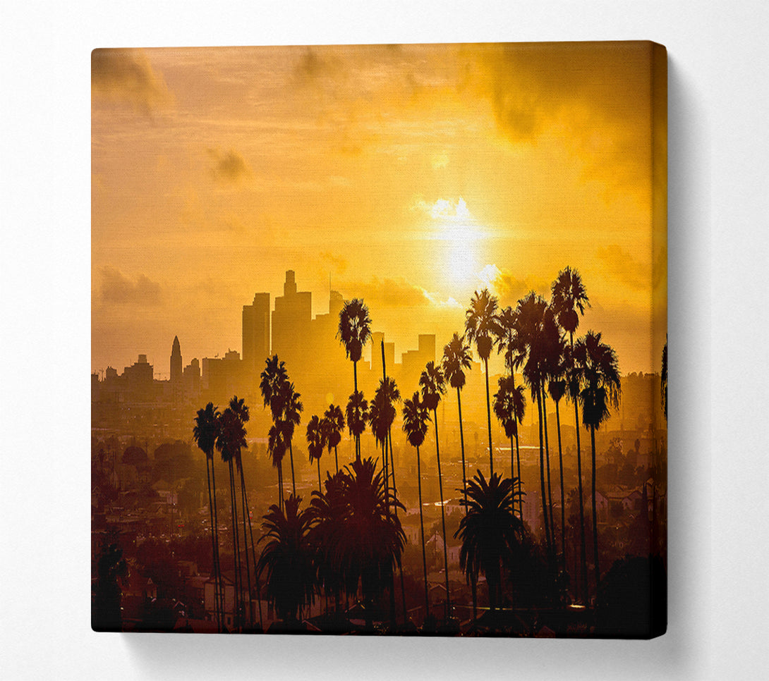  A Canvas Print of Palm Tree City Canvas Art