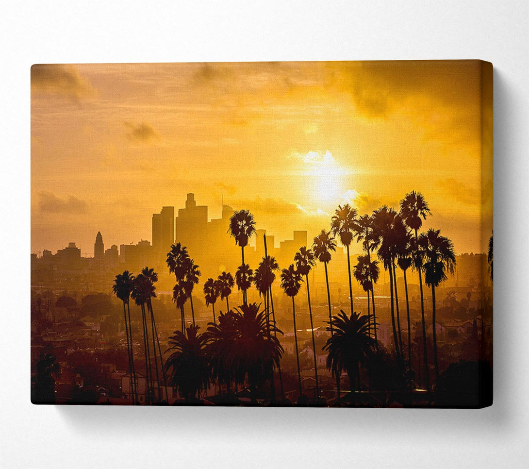  A Canvas Print of Palm Tree City Canvas Art
