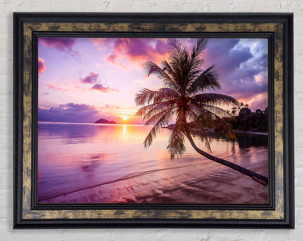Purple Tranquil Ocean Framed Print