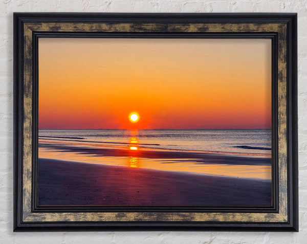 Piercing Orange Sun Blaze Framed Print
