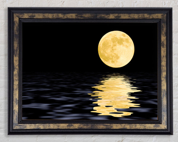 Perfect Moon Reflection Framed Print