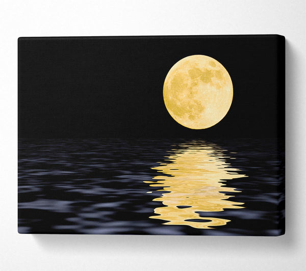  A Canvas Print of Perfect Moon Reflection Canvas Wall Art