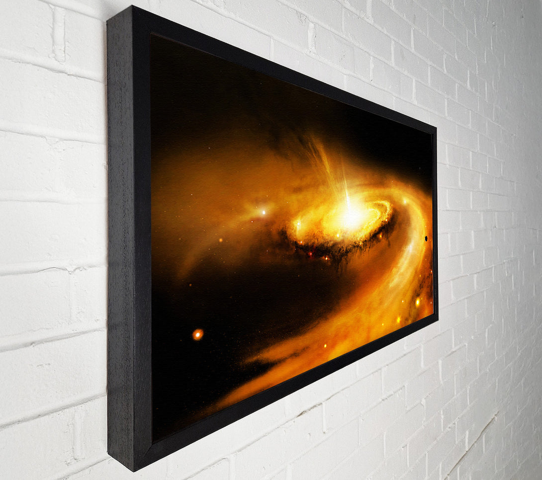  A Canvas Print of Golden Star Swirl Canvas Wall Art