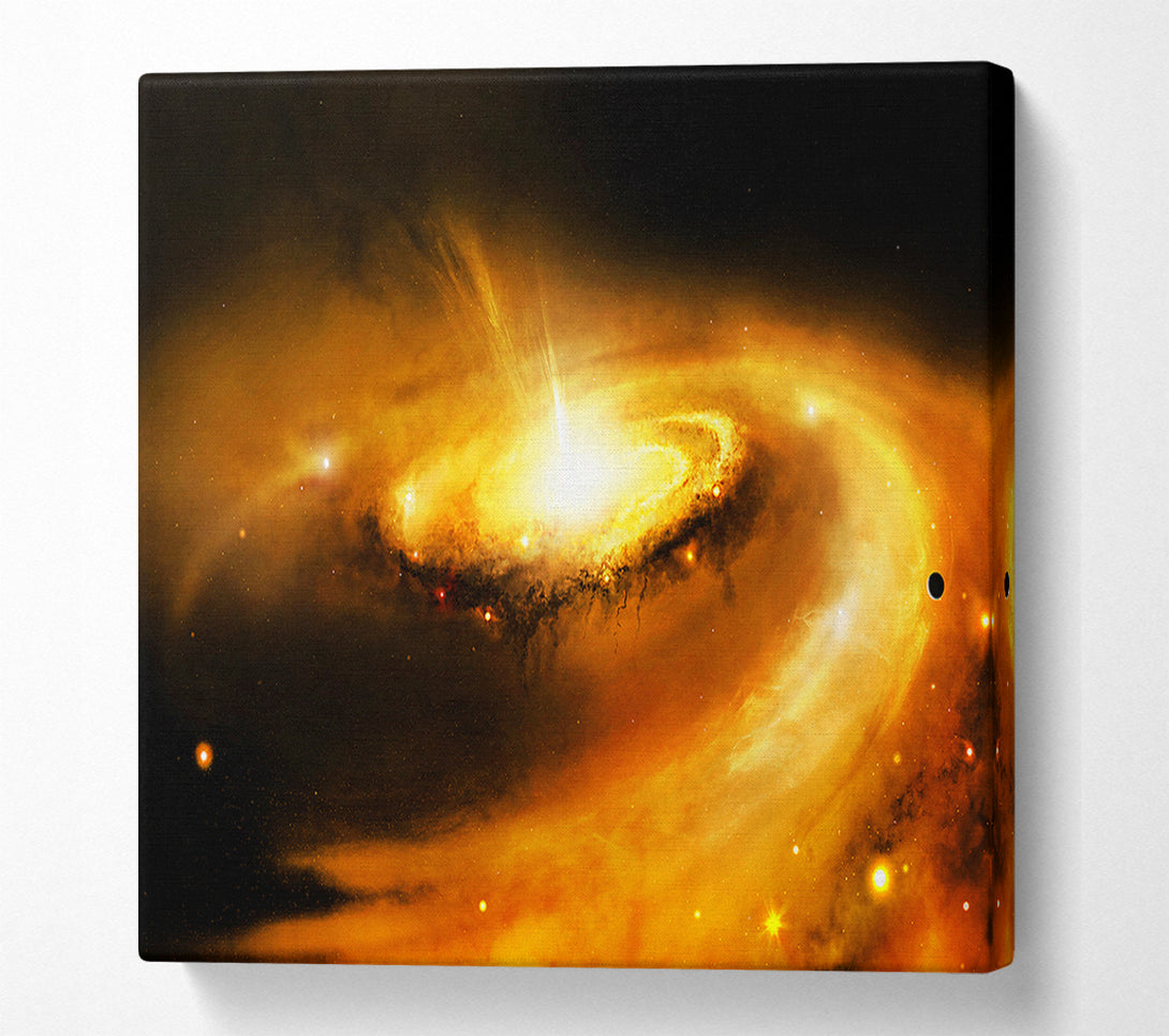  A Canvas Print of Golden Star Swirl Canvas Wall Art