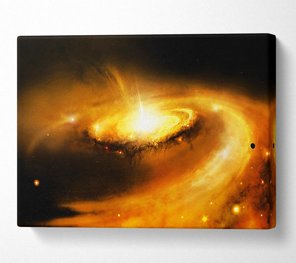  A Canvas Print of Golden Star Swirl Canvas Wall Art