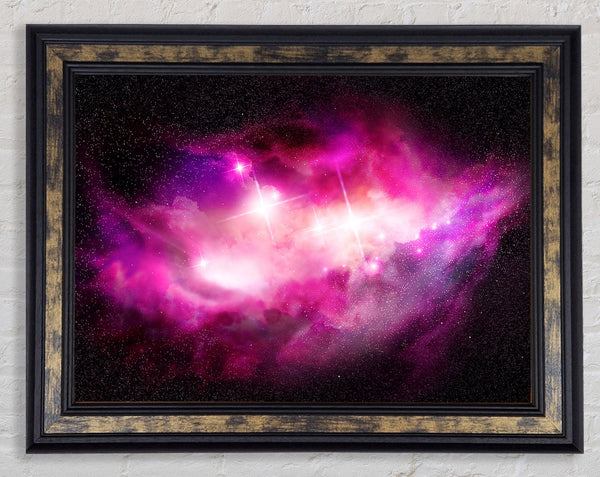 Pink Star Cluster Framed Print