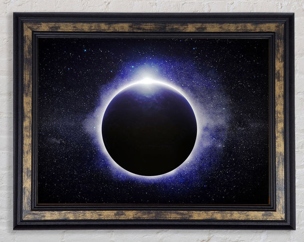 Blue Purple Planet Framed Print
