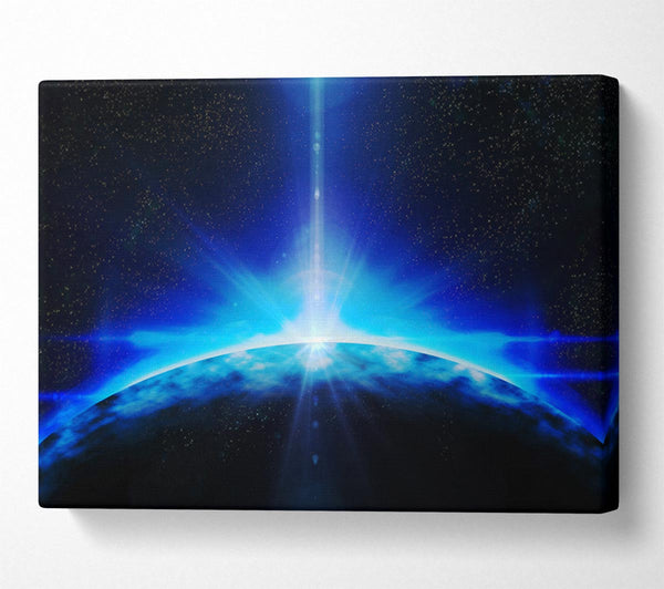  A Canvas Print of Perfect Blue Planet Canvas Print