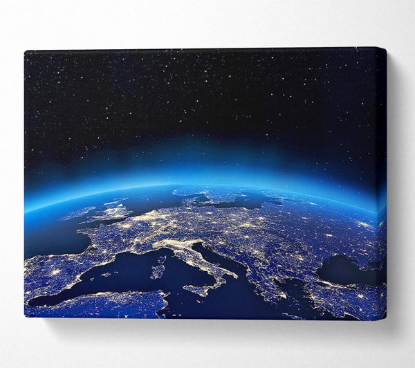  A Canvas Print of Glow Of The Earth At Night Canvas Print