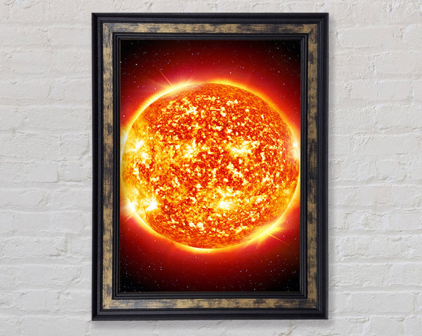 CloseUp Of The Fire Sun Framed Print
