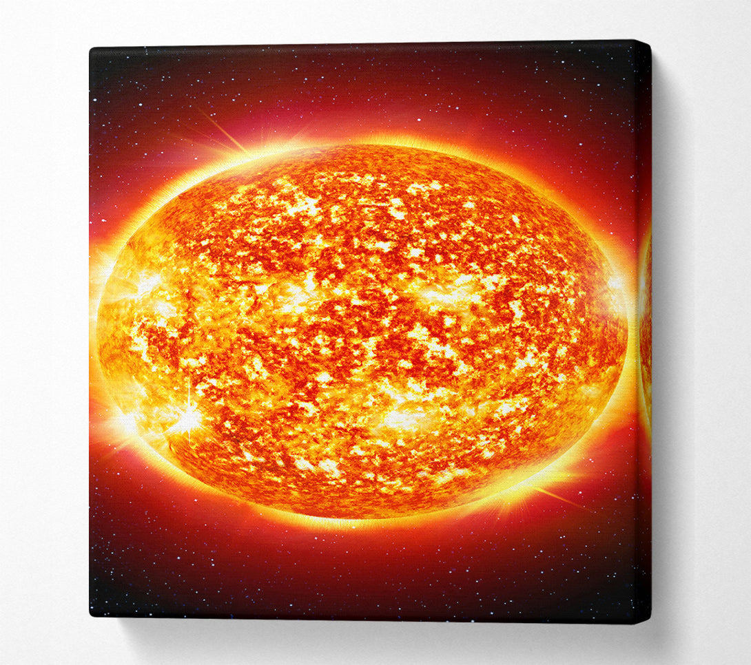  A Canvas Print of CloseUp Of The Fire Sun Canvas Wall Art