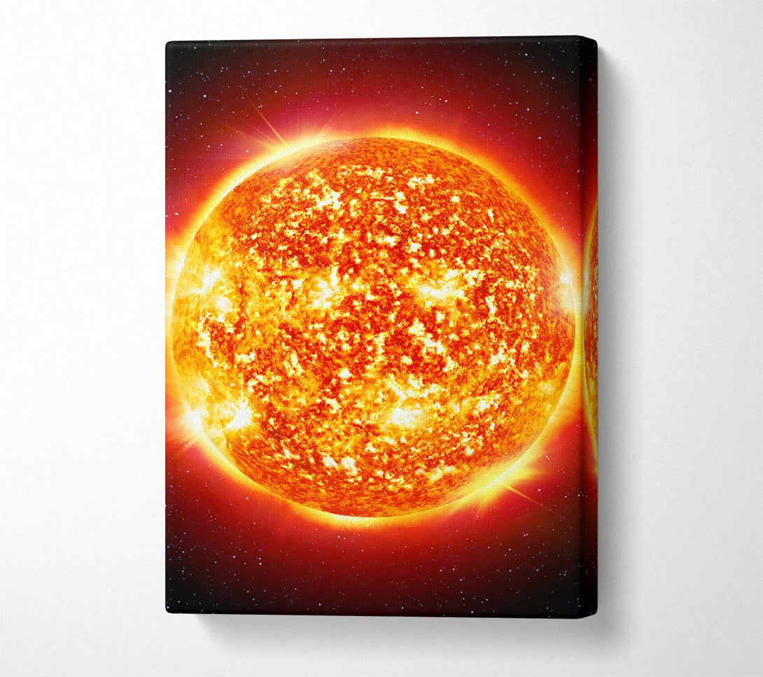  A Canvas Print of CloseUp Of The Fire Sun Canvas Wall Art