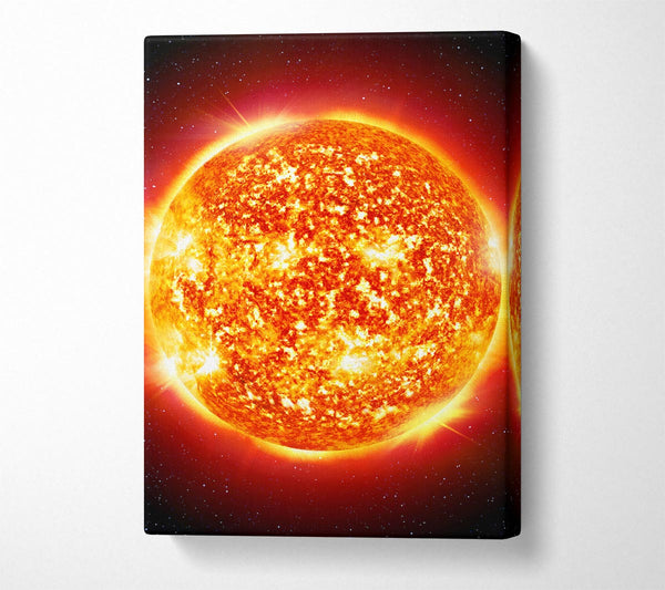  A Canvas Print of CloseUp Of The Fire Sun Canvas Wall Art