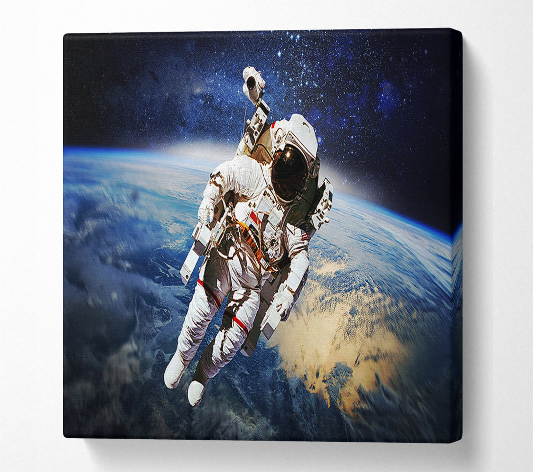  A Canvas Print of Astronaut Above The Earth Canvas Wall Art
