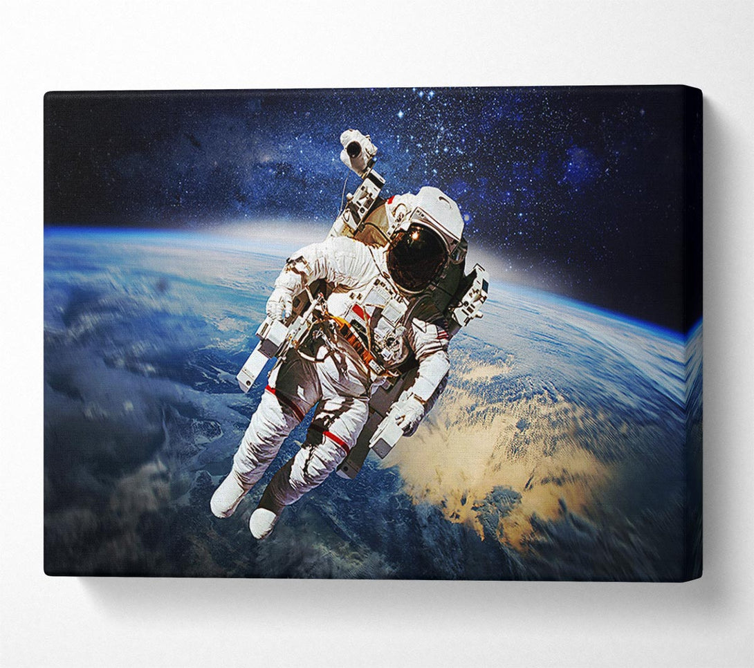  A Canvas Print of Astronaut Above The Earth Canvas Wall Art