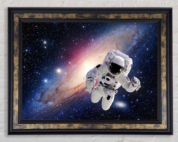 Astronaut Exploding Star Framed Print