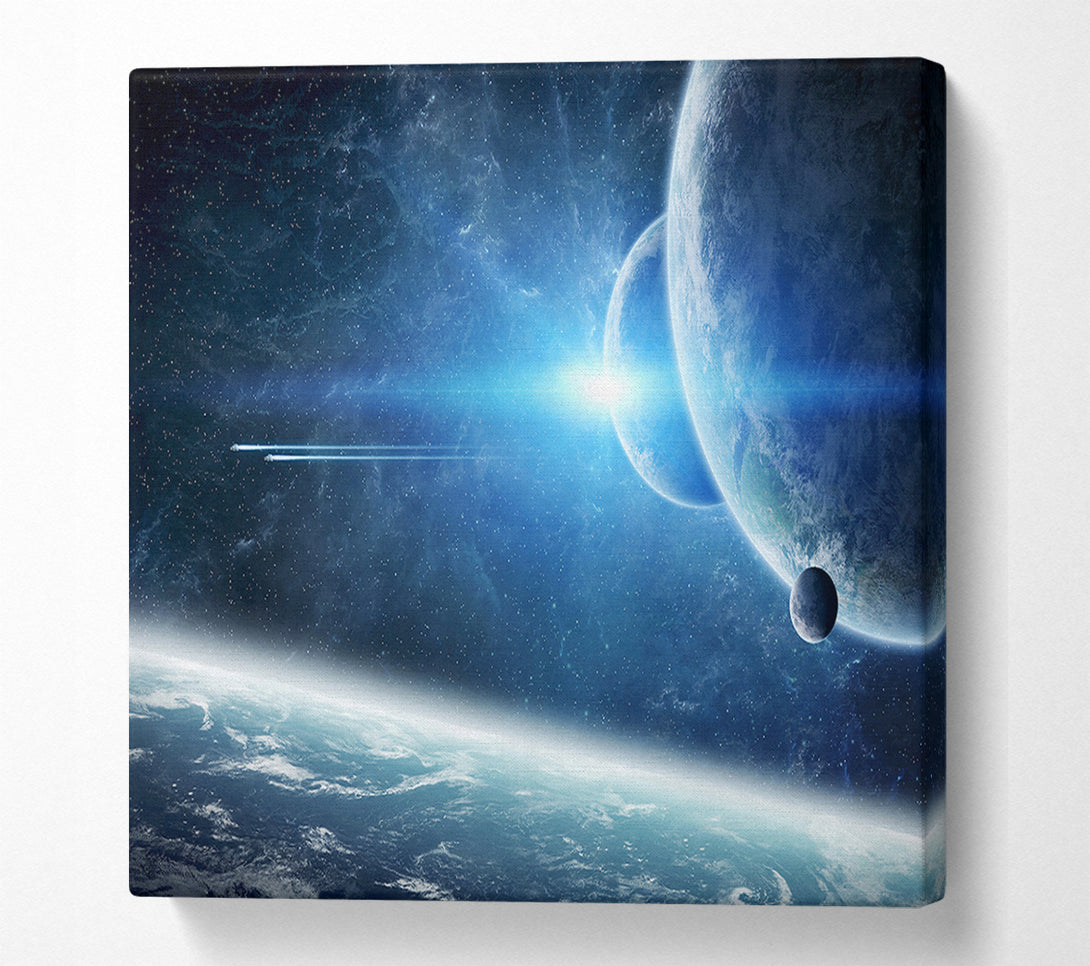  A Canvas Print of Ice Blue Planet Canvas Art