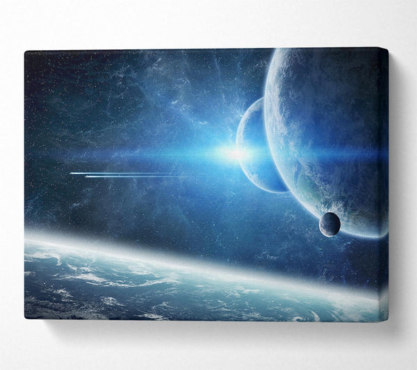  A Canvas Print of Ice Blue Planet Canvas Art