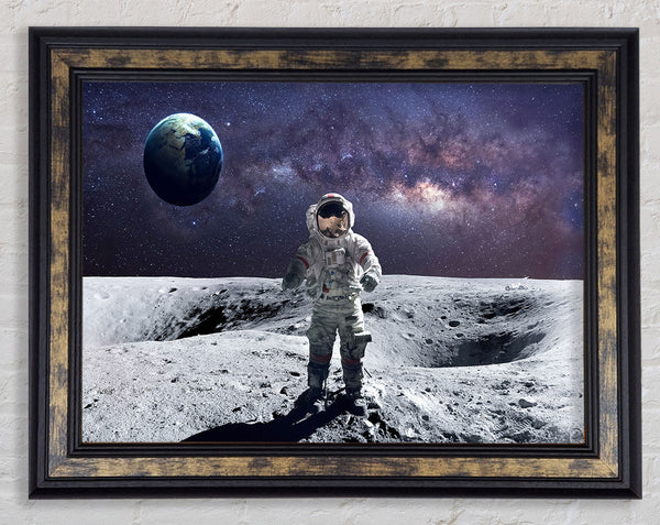 Man On The Moon Framed Print
