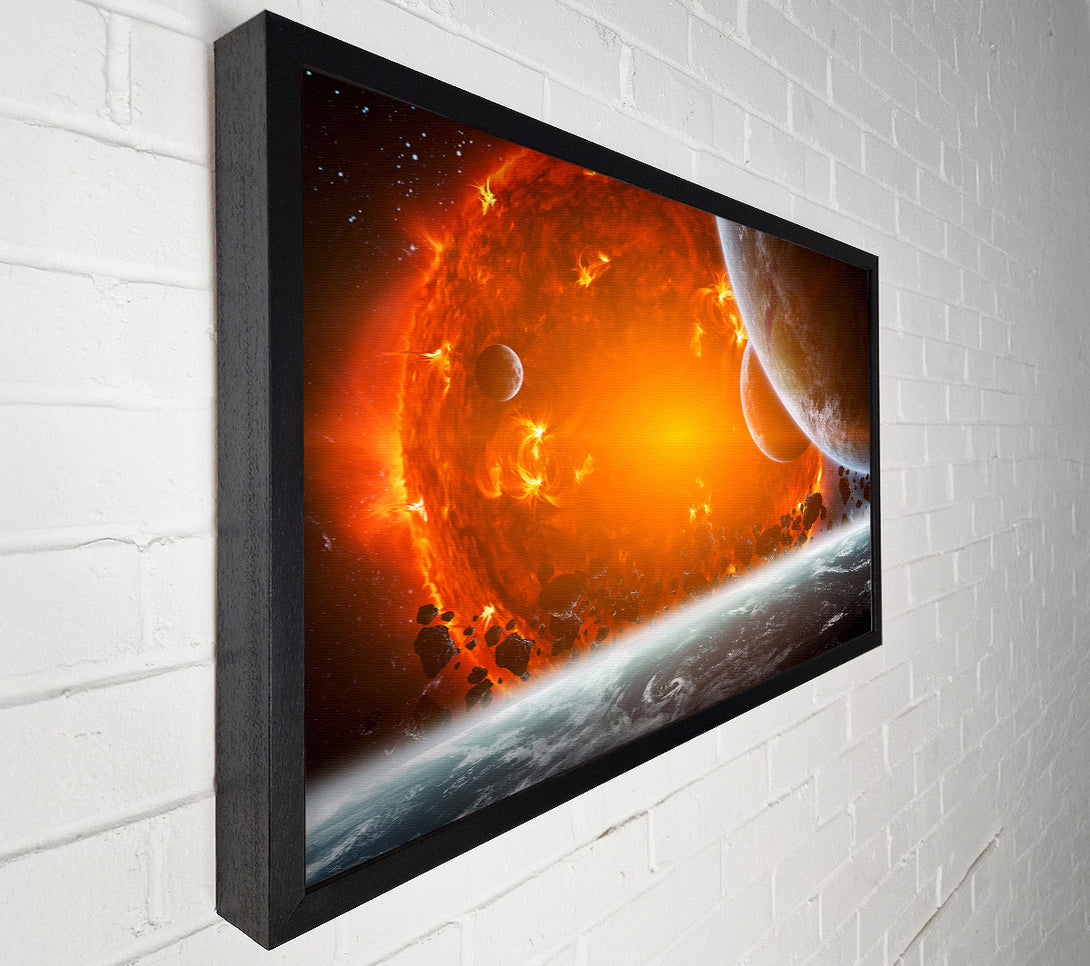  A Canvas Print of Fire Sun 2 Canvas Wall Art