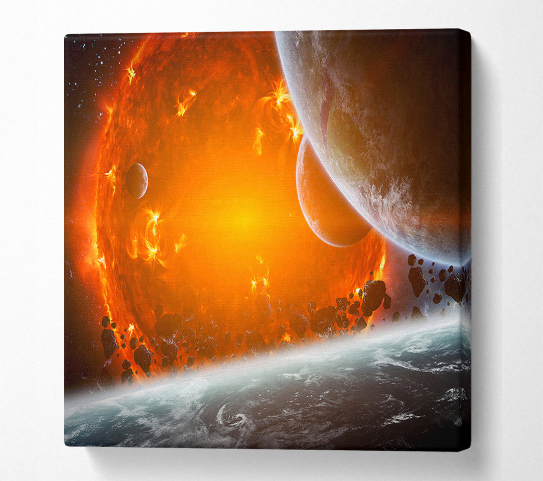  A Canvas Print of Fire Sun 2 Canvas Wall Art