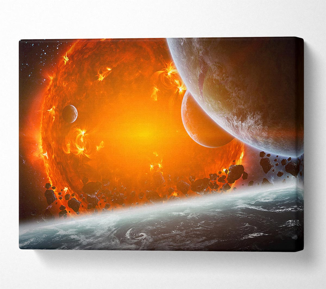  A Canvas Print of Fire Sun 2 Canvas Wall Art