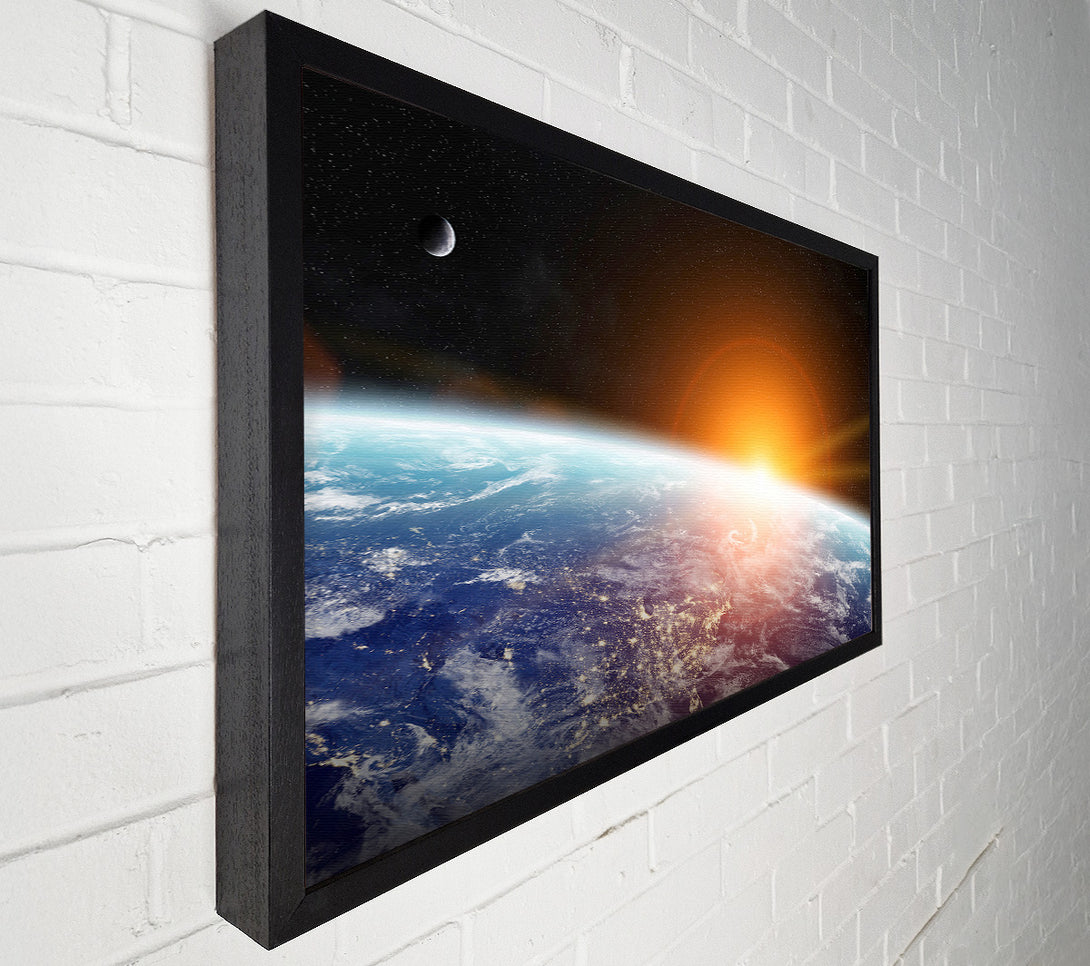  A Canvas Print of As The Sun Comes Up Over Earth Canvas Wall Art