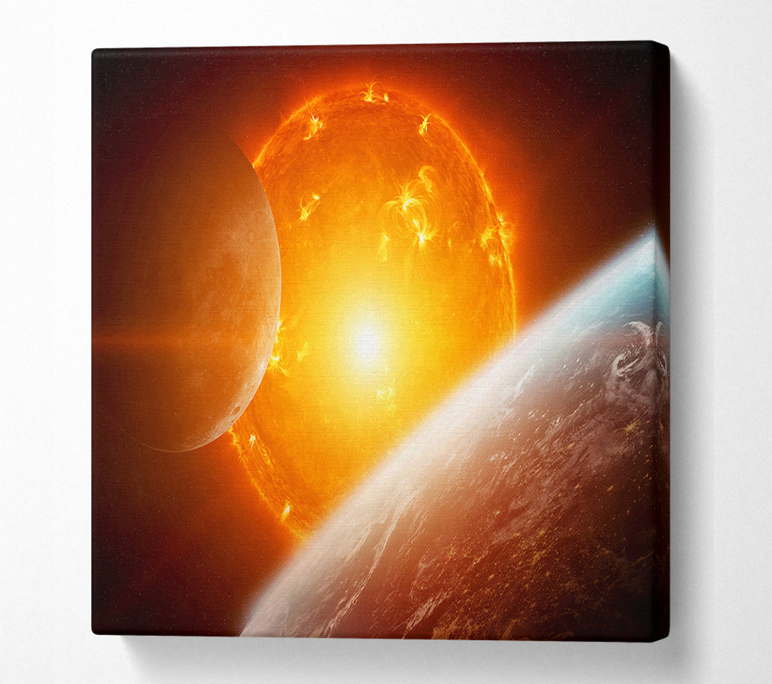  A Canvas Print of Fire Sun 3 Canvas Wall Art