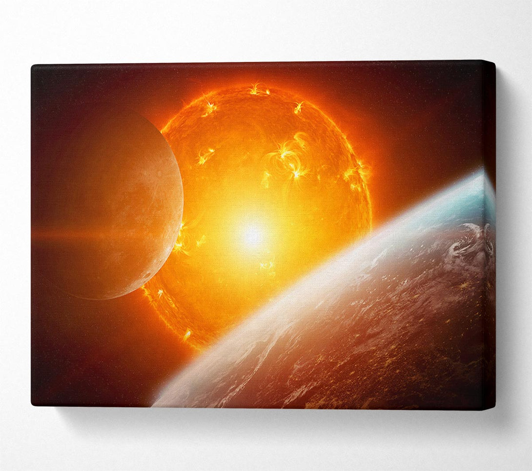  A Canvas Print of Fire Sun 3 Canvas Wall Art
