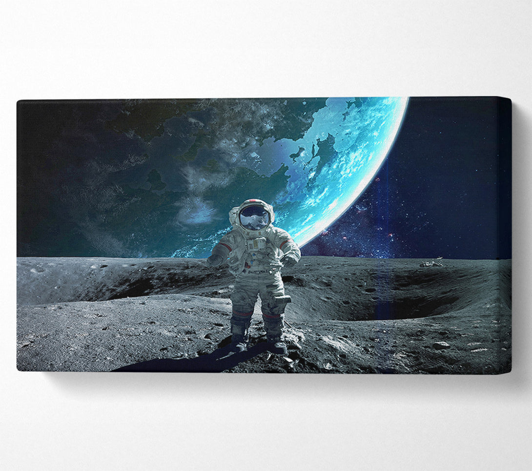  A Canvas Print of Astronaut On The Moon Canvas Art