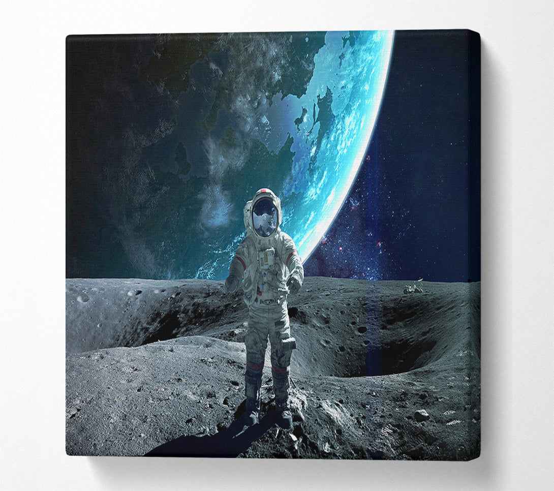  A Canvas Print of Astronaut On The Moon Canvas Art