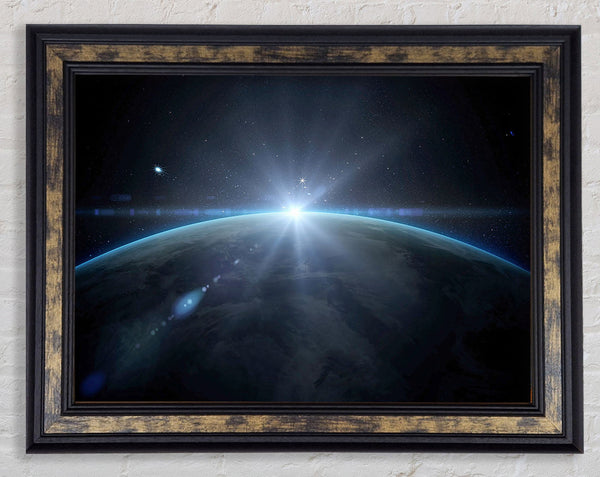Sun Glow Earth Framed Print