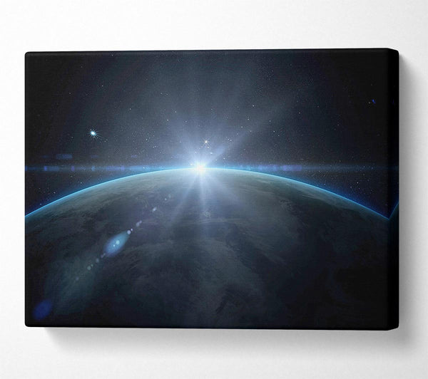  A Canvas Print of Sun Glow Earth Canvas Print
